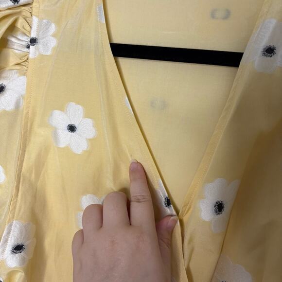 Samsoe Samsoe Celestina Floral Short Sleeve Cotton & Silk blend Dress size MED - Picture 6 of 12